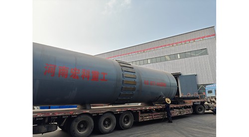淄博2.8*60米回转窑整套设备发货现场
